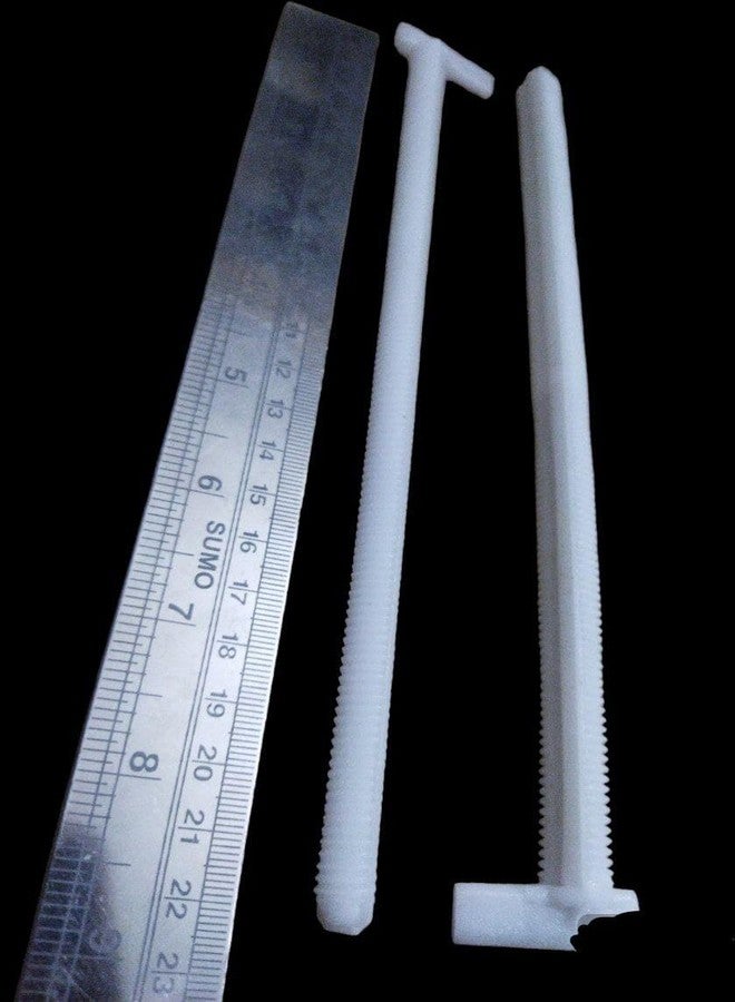 Ausam قضيب تثبيت خزان المرحاض المخفي المصنوع من البلاستيك | موصل قضيب دفع المرحاض لنظام التدفق | قضيب مقبض متين لإكسسوارات الحمام لرافعة خزان التدفق المخفي المثبت على الحائط (أبيض) - Image 2